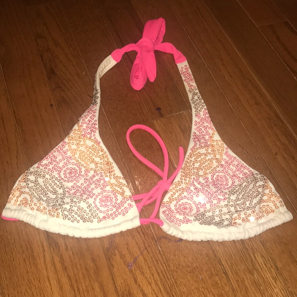 VS Pink Sequined Bikini Top